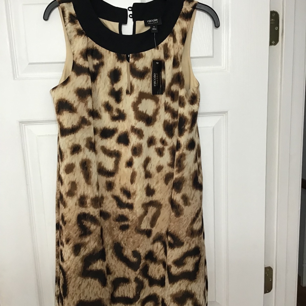 Nicole‎ Miller Leopard Print Dress Size 6